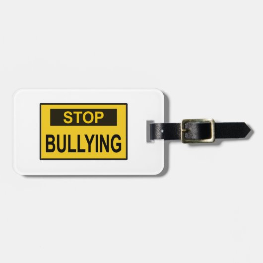 ストップいじめ黄色 ラゲッジタグ (正面横)