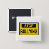 ストップいじめ黄色 缶バッジ (正面&裏面)