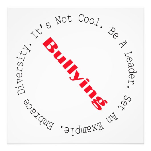 ストップいじめ – 概要 フォトプリント (正面)