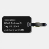 ストップおもしろいとカラフルデザイン- パーソナライズされた ラゲッジタグ (裏面横)