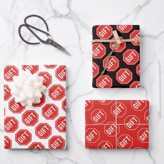 ストップおもしろいクラシック：ギフトユニークノベルティシンプル ラッピングペーパーシート (正面)