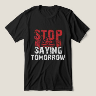 ストップことわざ明日のフィットネス愛好家 トライブレンドＴシャツ