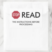 ストップと読 長方形シール (バッグ)