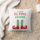 ストップのまわりにクリスマスおもしろいことわざ クッション (ブランケット)