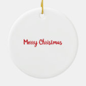 ストップのまわりにクリスマスおもしろいことわざ セラミックオーナメント (裏面)