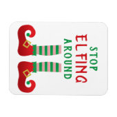 ストップのまわりにクリスマスおもしろいことわざ マグネット (横)