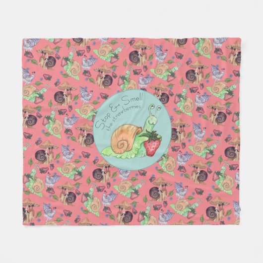 ストップの香り フリースブランケット (正面(横))