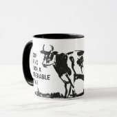 ストップひどい牛だ！ マグカップ (正面左)