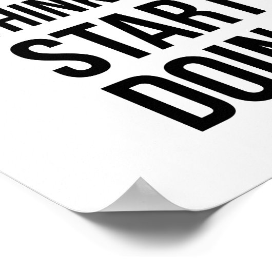 ストップやる気を起こさせる考えのSTART DOINGポスター ポスター (角)