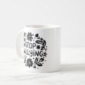 ストップアンチをいじめる コーヒーマグカップ (正面左)