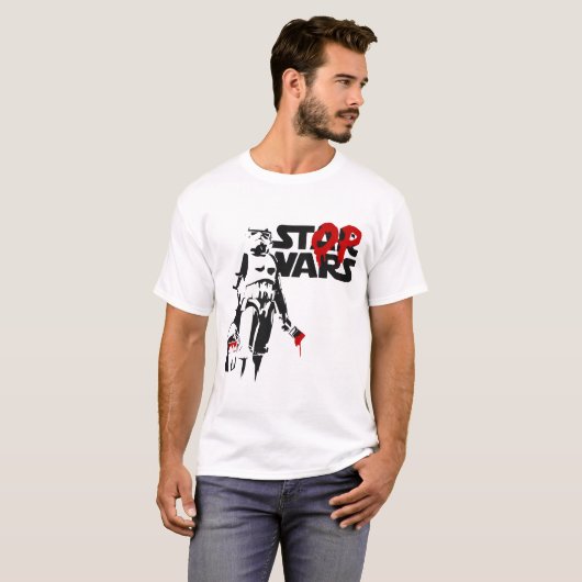 ストップウォーズ パロディロゴ Tシャツ (正面フル)