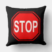 ストップクールスタート通りサインクッション – 赤黒 クッション (裏面)