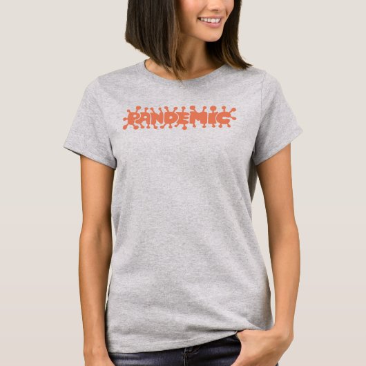 ストップコロナウイルス女子ティー Tシャツ (正面)