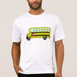 ストップサインのある黄色いスクールバス Tシャツ