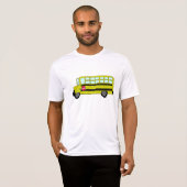 ストップサインのある黄色いスクールバス Tシャツ (正面フル)
