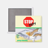 ストップサインクリーン汚れ指示器食洗機磁石 マグネット (正面/裏面)