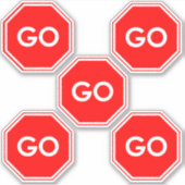 ストップサインユーモア5カスタムカットのビニールのシール シール (正面)