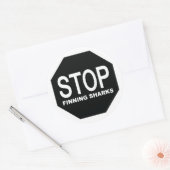 ストップサメ徴候 ラウンドシール (封筒)