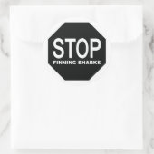 ストップサメ徴候 ラウンドシール (バッグ)