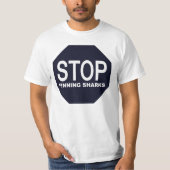 ストップサメ徴候 Tシャツ (正面)