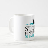 ストップサメ コーヒーマグカップ (正面左)