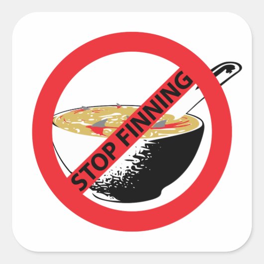 ストップサメ スクエアシール (正面)