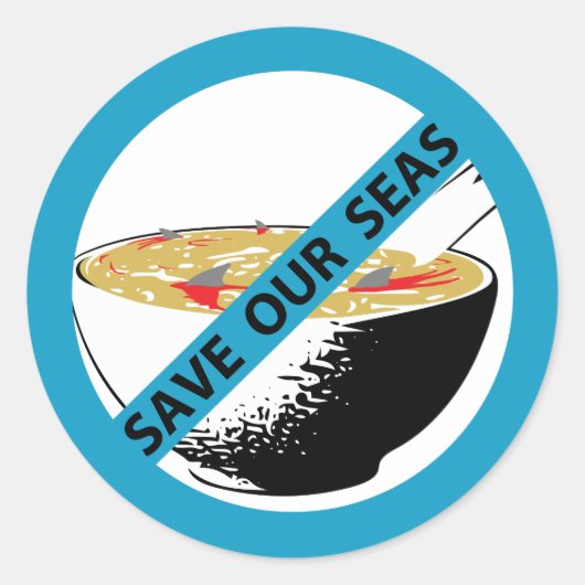 ストップサメ ラウンドシール (正面)