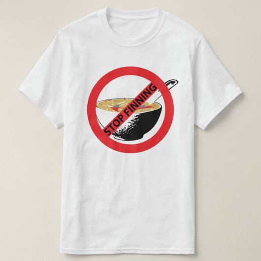 ストップサメ Tシャツ (デザイン正面)