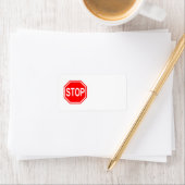 ストップストップ印のアイコンストップは赤い記号 ラベル (インサイチュ)