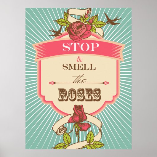ストップバラの匂いポップ・アートの感動的は ポスター (正面)