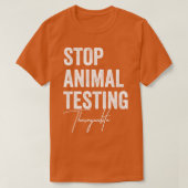 ストップビーガン生活性動物の権利を試す動物 Tシャツ (デザイン正面)