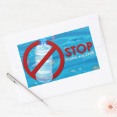 ストッププラスチック汚染 長方形シール (封筒)