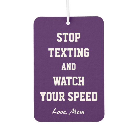 ストップメールや文字を打つラブママ | カーエアーフレッシュナー (正面)