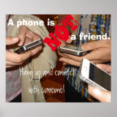 ストップメールや文字を打つ! – 教室ポスター ポスター (正面)