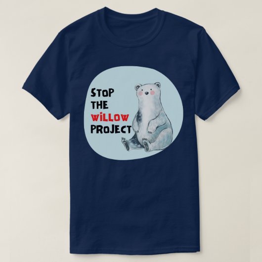 ストップヤナギ計画4 Tシャツ (デザイン正面)