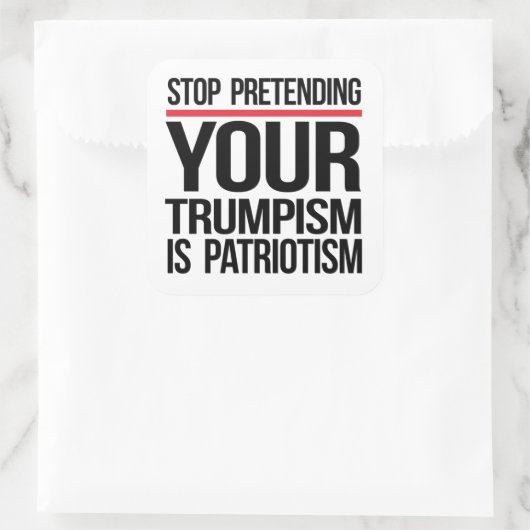 ストップラッパを愛国主義と装う スクエアシール (バッグ)