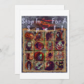 ストップヴィンテージハローウィンパーティ 招待状 (正面/裏面)