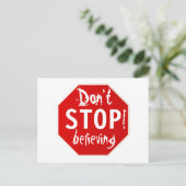 ストップ信じす ポストカード (スタンド正面)