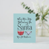 ストップ信じのサンタ下着 シーズンポストカード (スタンド正面)