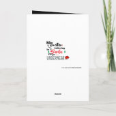 ストップ信じサンタの下着にメッセージカードを付ける シーズンカード (裏面)