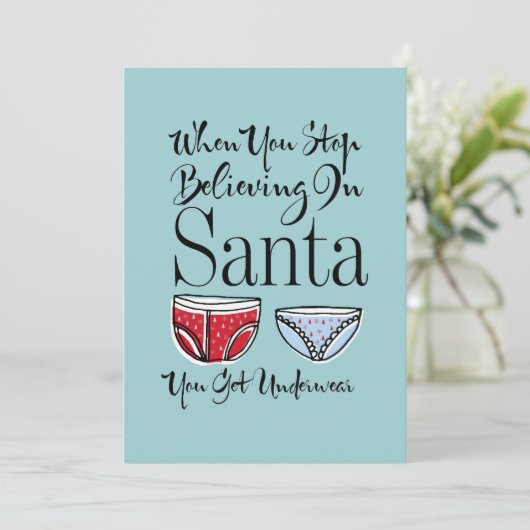 ストップ信じサンタクロースの下着 シーズンカード (スタンド正面)