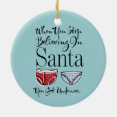 ストップ信じサンタ下着オーナメント セラミックオーナメント (裏面)
