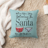 ストップ信じサンタ下着装飾用クッション クッション (ブランケット)