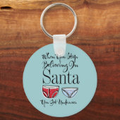 ストップ信じInサンタ下着ボタンキーチェーン キーホルダー (正面)