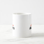 ストップ停止の政治抗議カスタム文字 コーヒーマグカップ (中央)