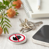 ストップ入禁止標識 |キーチェーン キーホルダー (側面)