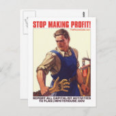 ストップ利益 – 報告資本家：ポストカード ポストカード (正面/裏面)