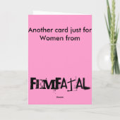 ストップ動物実験フェミニズムのユーモア誕生日 カード (裏面)