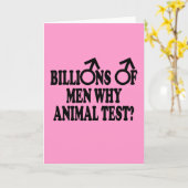 ストップ動物実験フェミニズムのユーモア誕生日 カード (黄色い花)