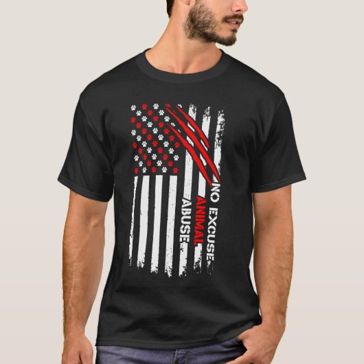 ストップ動物虐待1 Tシャツ (正面)